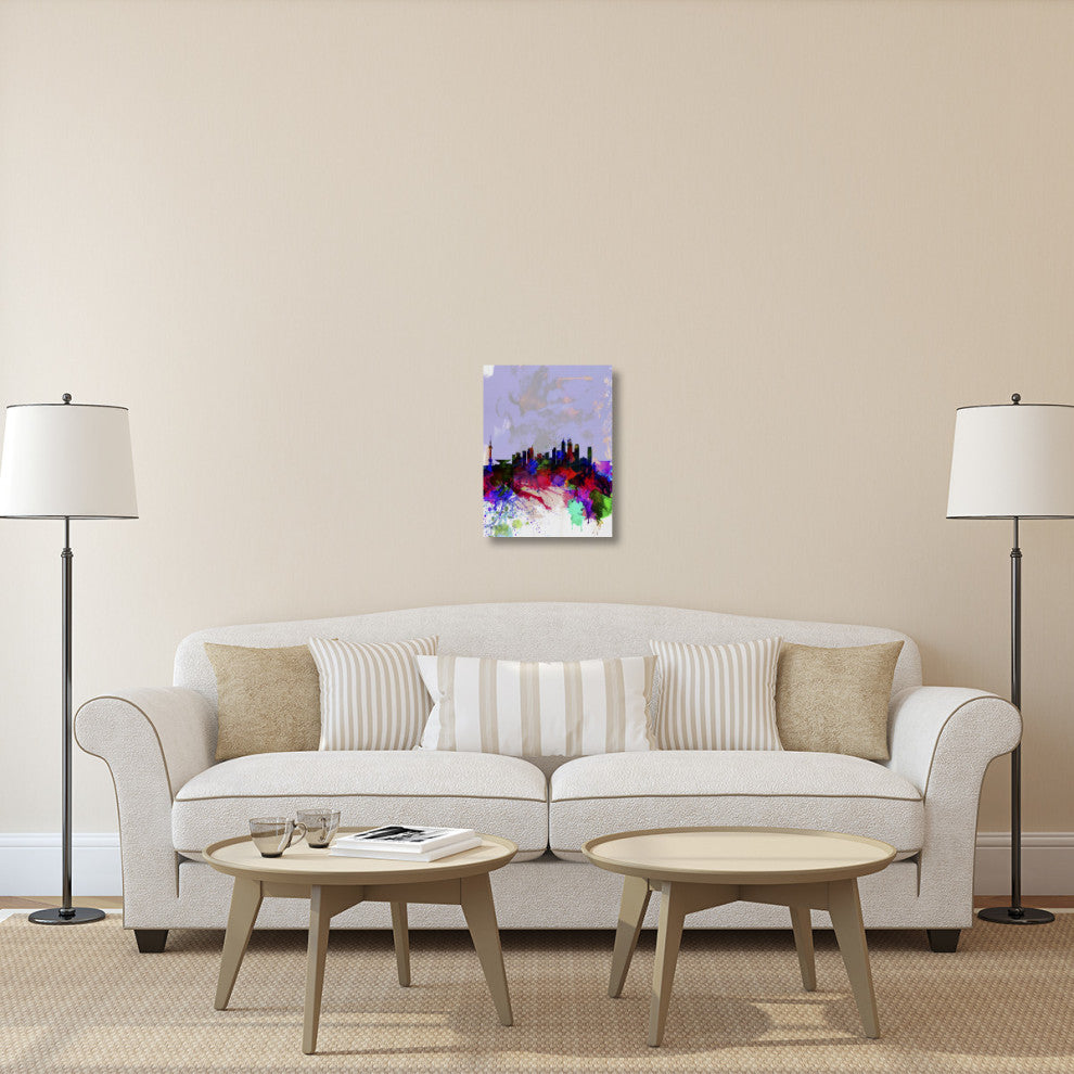 "Shanghai Watercolor Skyline" Fine Art Print