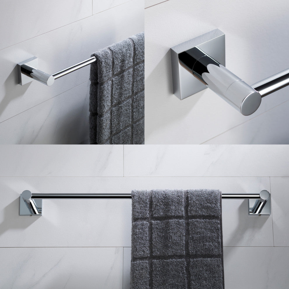 Ventus Bathroom 18" Towel Bar, Chrome