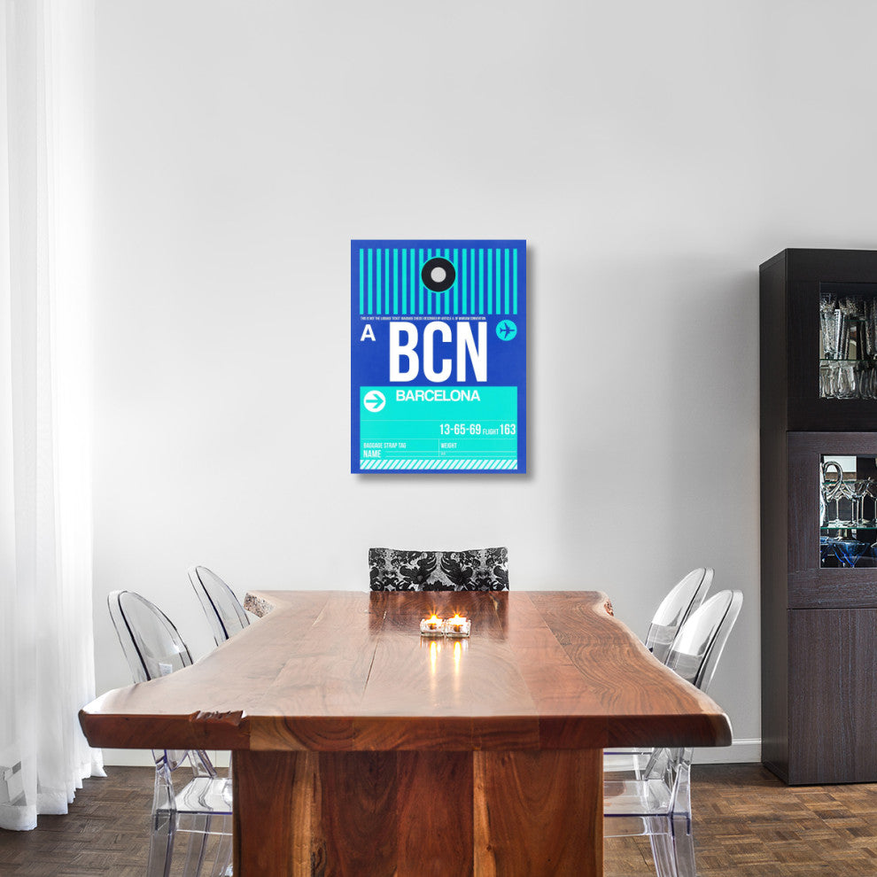"BCN Barcelona Luggage Tag 2" Fine Art Print