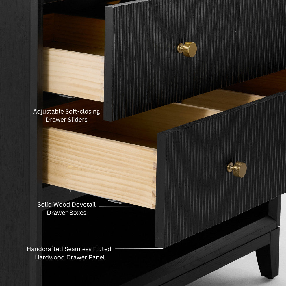 Momo Bathroom Vanity Set, Black Oak, 36"