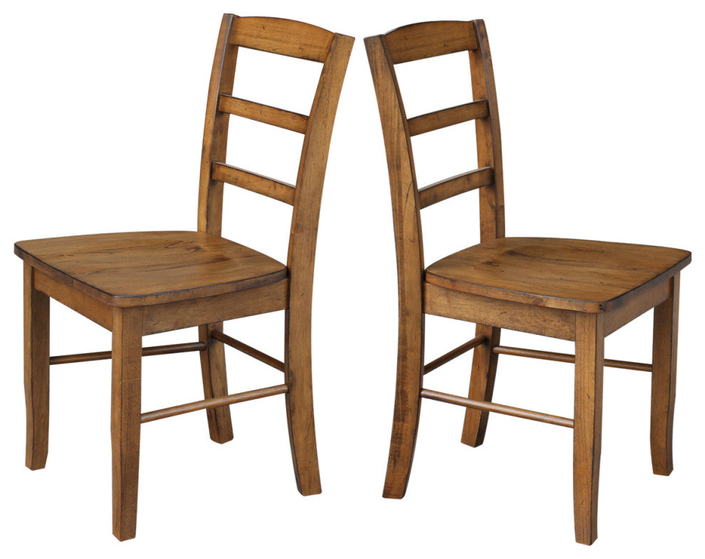 Set of Two Madrid Chairs, Pecan