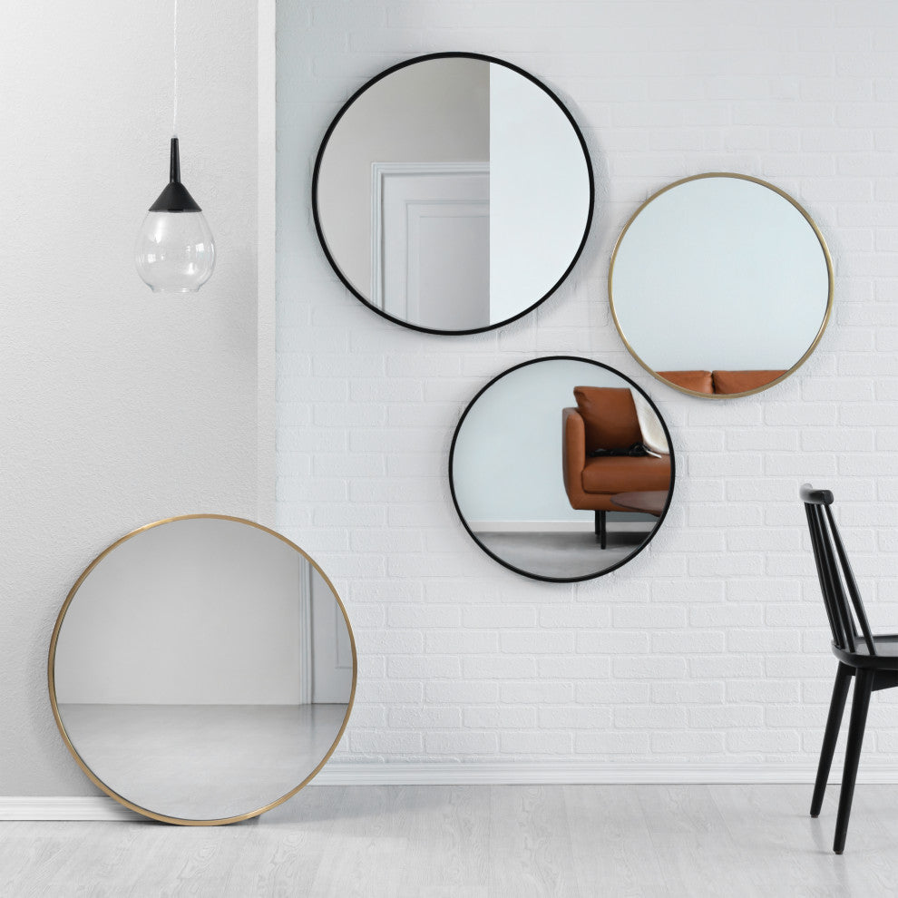 Grendon Accent Mirror, Black, 24"