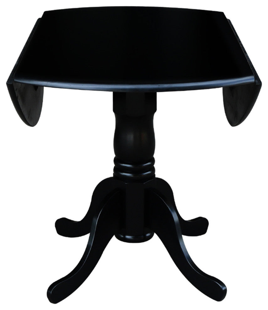 42 in. Dual Drop Leaf Table with 4 Ladder Back Dining Chairs