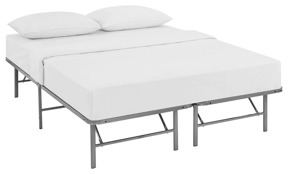 Horizon Queen Stainless Steel Bed Frame, Silver