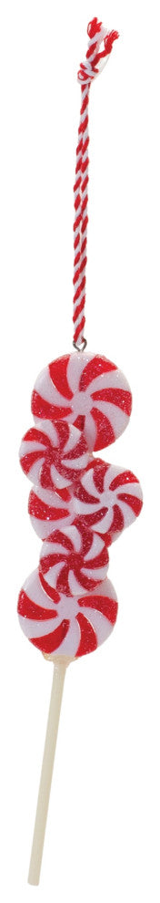 Peppermint Candle Drop Ornament, Set of 24