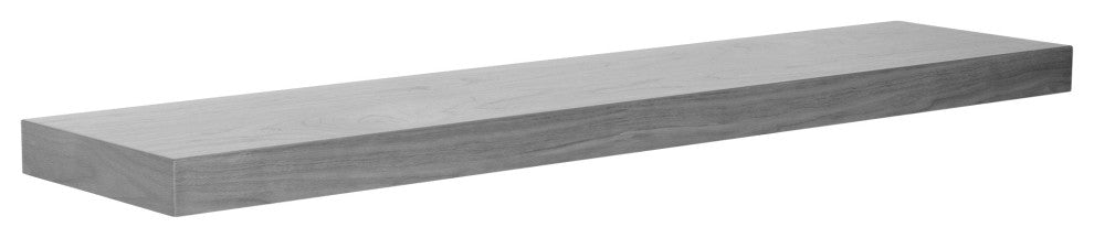 Barney Floating Shelf, Wenge, Gray, 43"