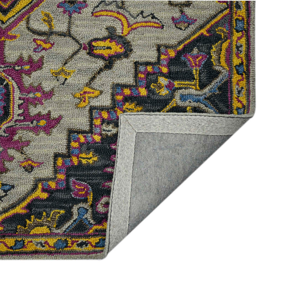 Boho Evreux Area Rug, Yellow, 5' x 8', Medallion