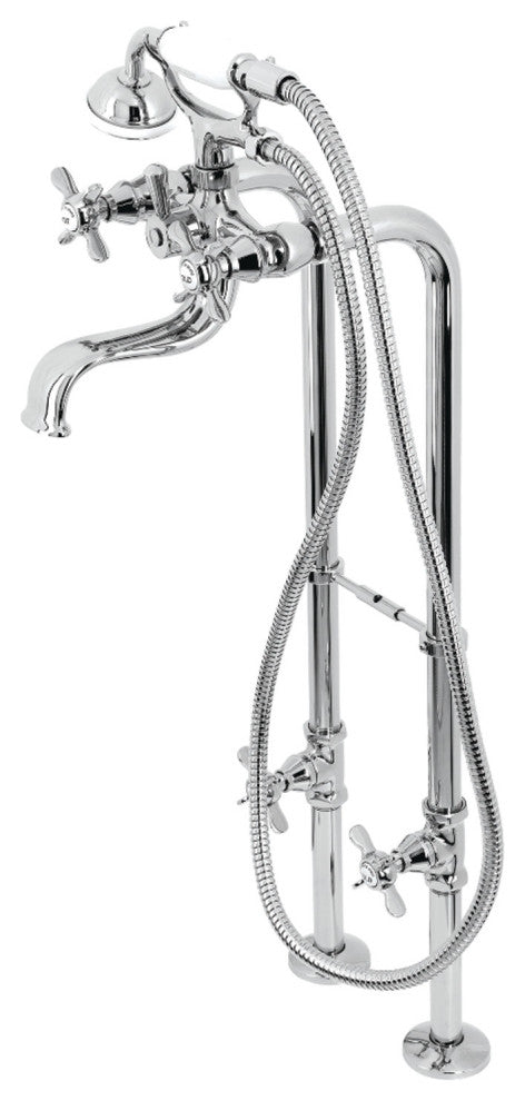 CCK246K1 Freestanding Tub Faucet Package With Supply Line, Polished Chrome