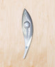 Leaf Bell Plate With Button, Wrought Iron