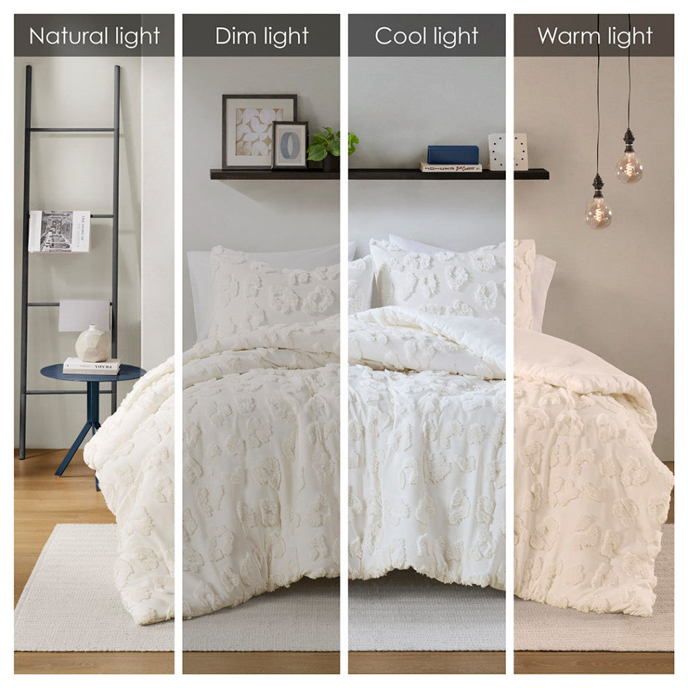 Intelligent Design Larissa Animal Chenille Comforter Set, Off-White
