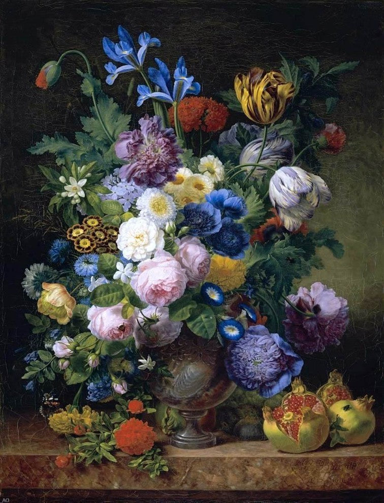 JeanJosephXavier Bidauld StillLife Premium Canvas Print