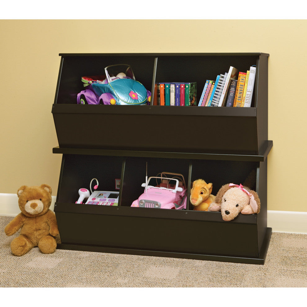 Three Bin Storage Cubby, Espresso