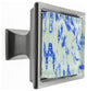 Hand Brush Surreal Blue Clouds Crystal Glass Brushed Nickel Madison Classic Knob