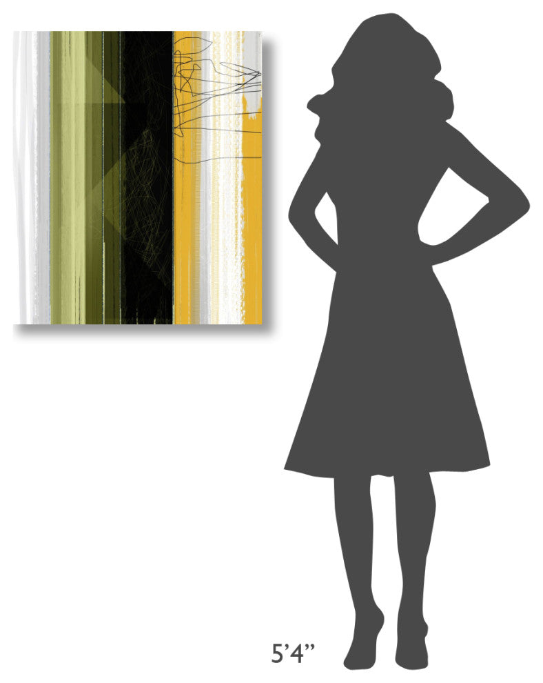 "Abstract Green And Yellow" Fine Art Print