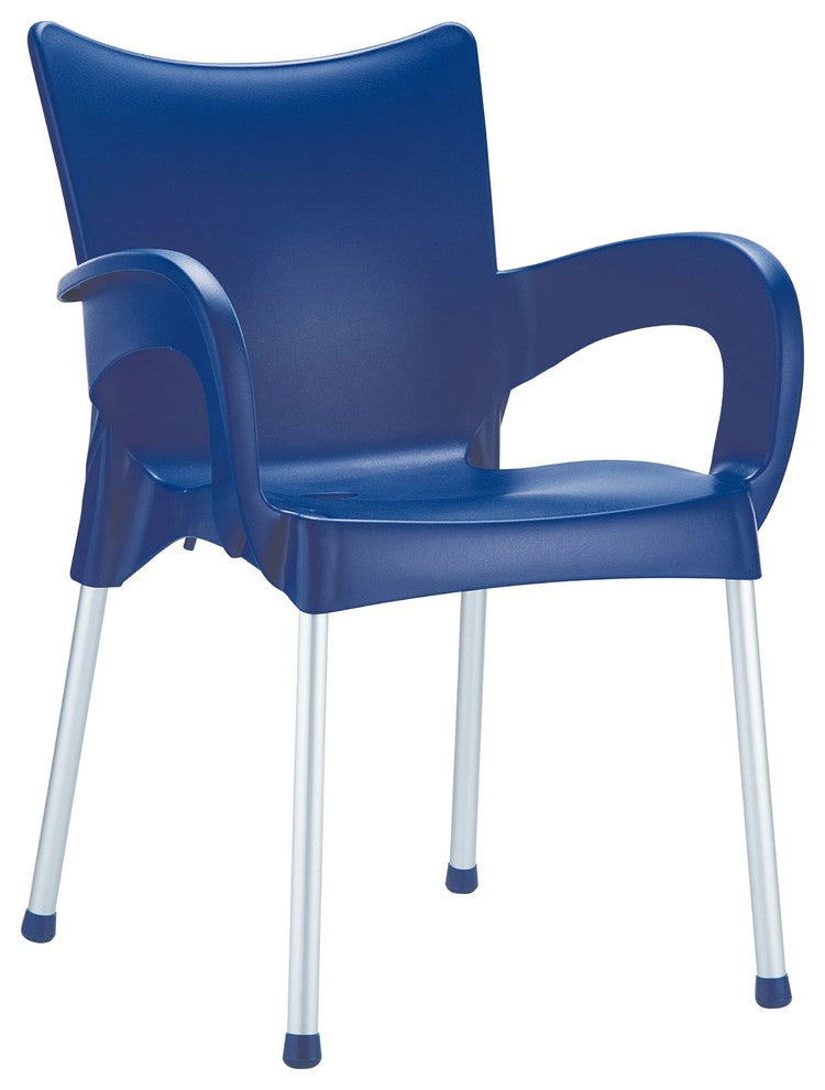 Compamia Romeo Outdoor Dining Armchairs, Set of 2, Dark Blue