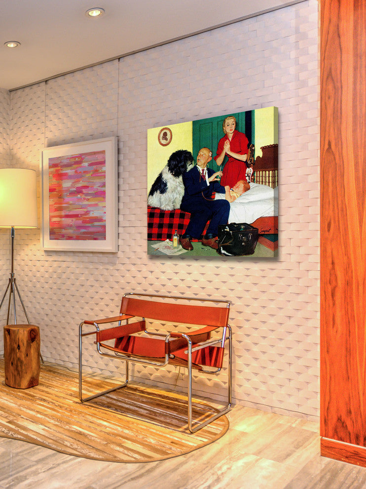 "Dr. and the Dog" Painting Print on Canvas by Richard Sargent