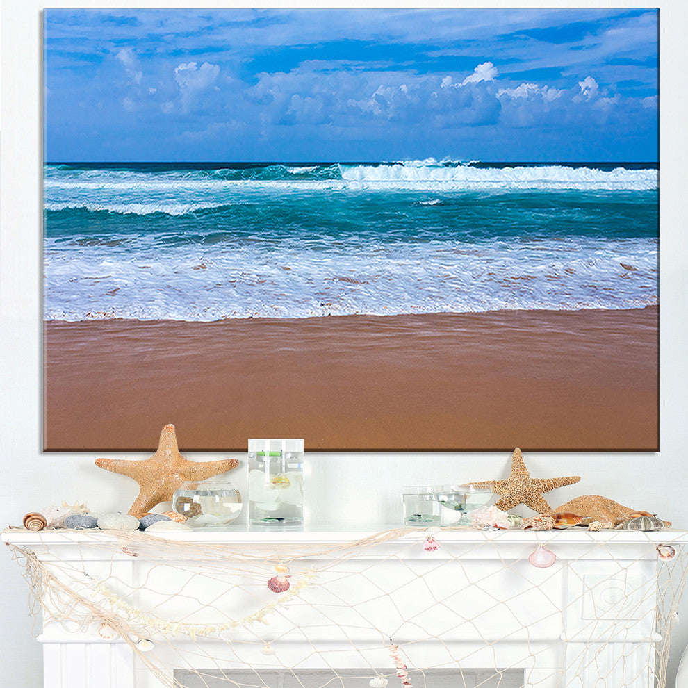 "Fascinating Atlantic Beach in Portugal" Seashore Wall Art, 40"x30"