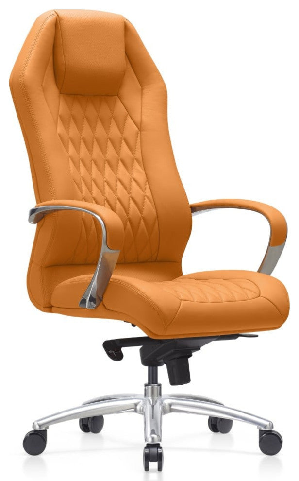 Sterling Modern Fully Reclining Adjustable Executive Office Chair Orange