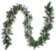 Flocked Garland 220 Tips 50 Clear Lights, 9'x10", Clear Lights