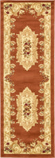 Unique Loom Brick Red Leon Versailles 2' 2 x 6' 0 Runner Rug