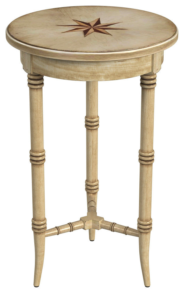 Isla Olive Ash Burl Accent Table, Beige