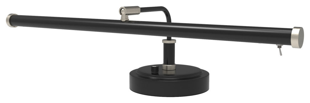 LED Piano Light, Black With Satin Nickel