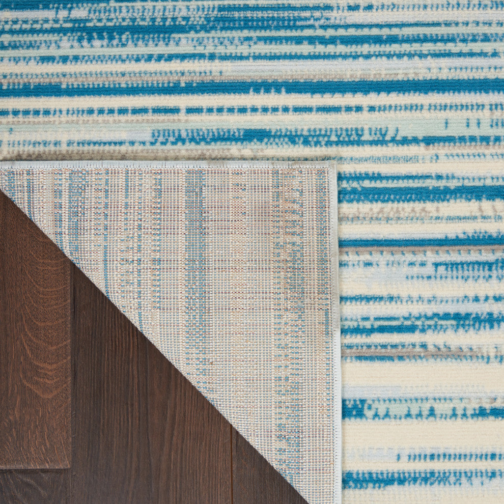 Nourison Jubilant 6' x 9' Blue Modern Indoor Area Rug