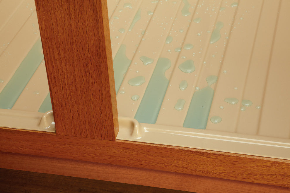 Polymer Trim to Fit Sink Base Cabinet Drip Tray, Gray