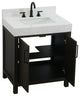 Home Living 30" Single Bathroom Vanity, Mocha Brown With Backsplash