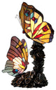 EDITH 1 Tiffany-style 2 Light Butterfly Table Lamp 10inches Wide