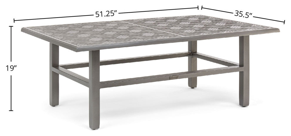 Merge 32" x 50" Coffee Table, Weathered Teak