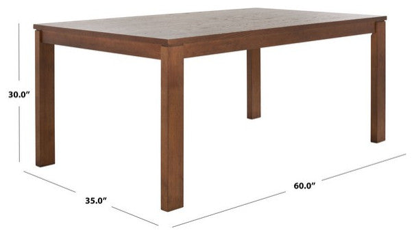 Safavieh Couture Deirdra Wood Rectangle Dining Table Medium Oak