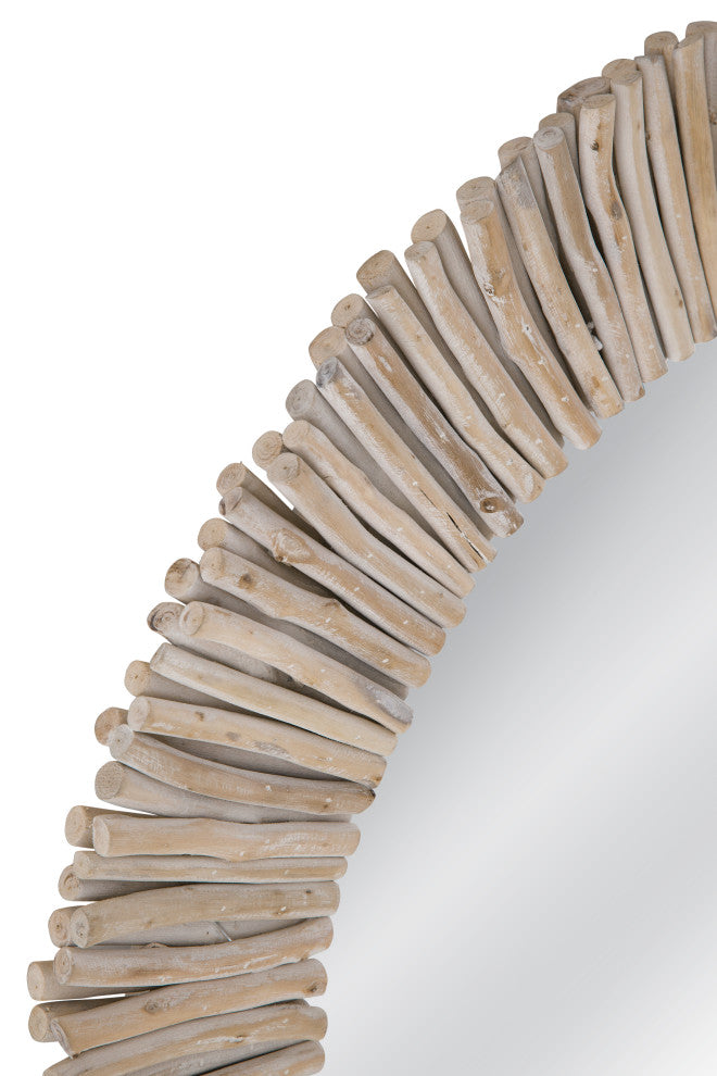 Splay Wall Mirror - White-Washed