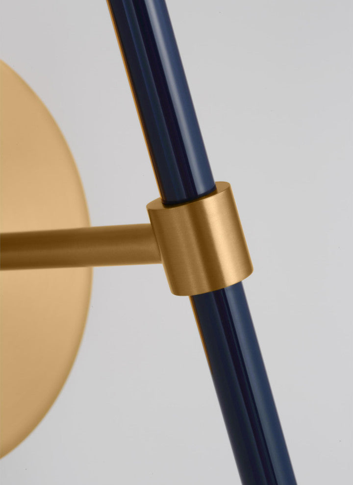 Monroe 1-Light Indoor Wall Small Single Sconce, Burnished Brass Gold