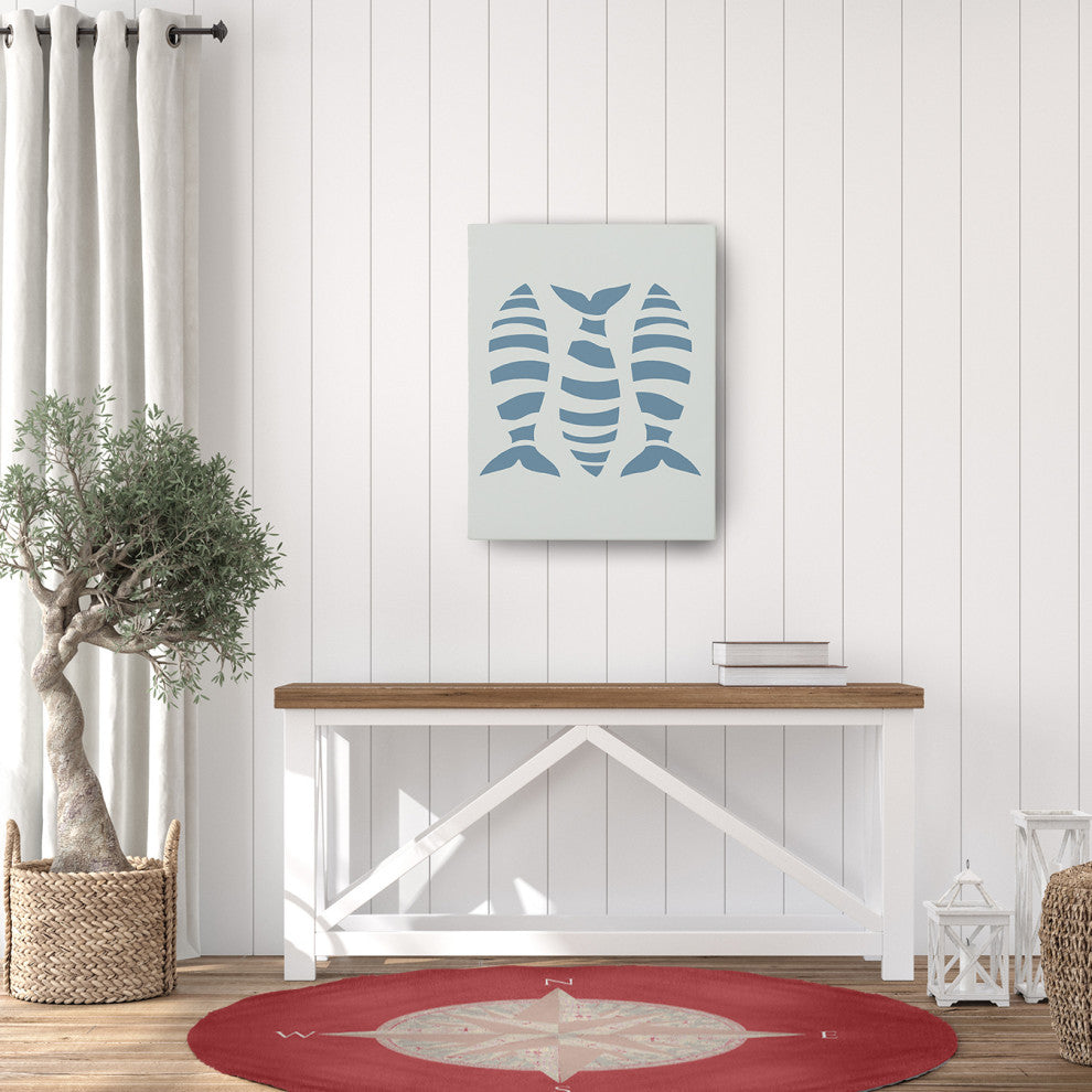 Compass Nautical Chenille Rug