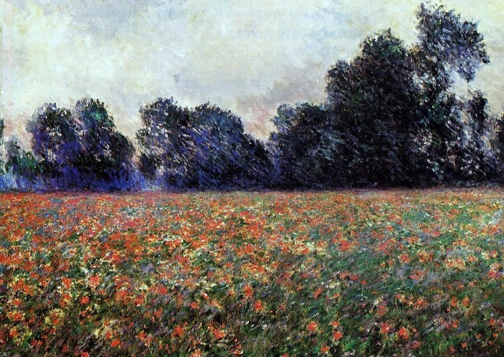 Claude Oscar Monet Poppies at Giverny Premium Canvas Print
