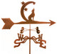 Coyote With Moon and Stars Weathervane With 4 Sided Mount
