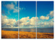 "Deserted Brown Sea Coastline" Metal Wall Art, 3 Panels, 36"x28"
