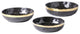 3-Piece Stone Lain Florian Porcelain Serving Bowl Set, Black