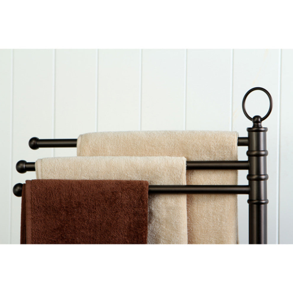 Kingston Brass Freestanding Towel Rack, Oil Rubbed Bronze