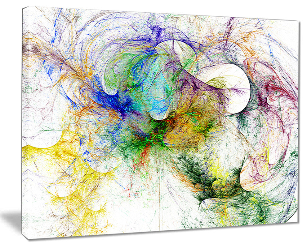 "Wings of Angels Purple" Abstract Digital Art Canvas Print