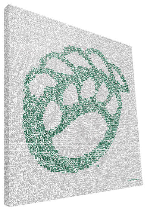 BAY Bears Typo Canvas Print, 16"x16"