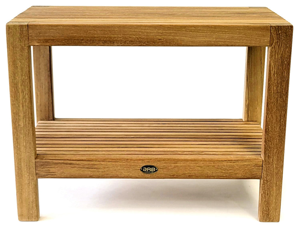 Teak Shower Bench Fiji 24" (60 cm) with Shelf