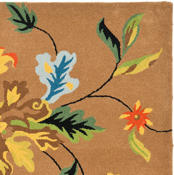Safavieh Soho Soh735A Floral Rug, Brown/Multi, 8'0"x8'0" Round