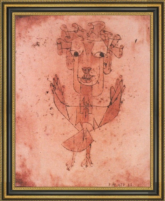 Paul Klee New Angel - 21" x 28" Framed Premium Canvas Print