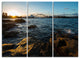 "Sunset at Opera House Sydney" Metal Wall Art, 3 Panels, 36"x28"