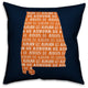 Blue Alabama Go Team 16x16 Spun Poly Pillow