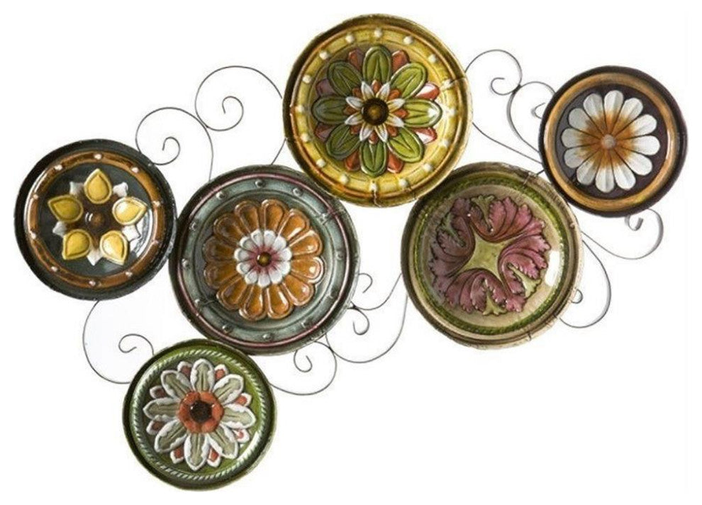 SEI Furniture Zamora Hand Painted and Glazed Wall Art-Scattered