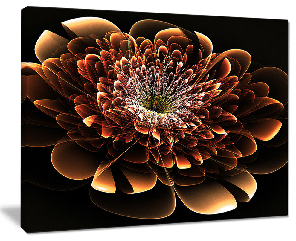 "Brown Fractal Flower" Canvas Art Print, 40"x30"