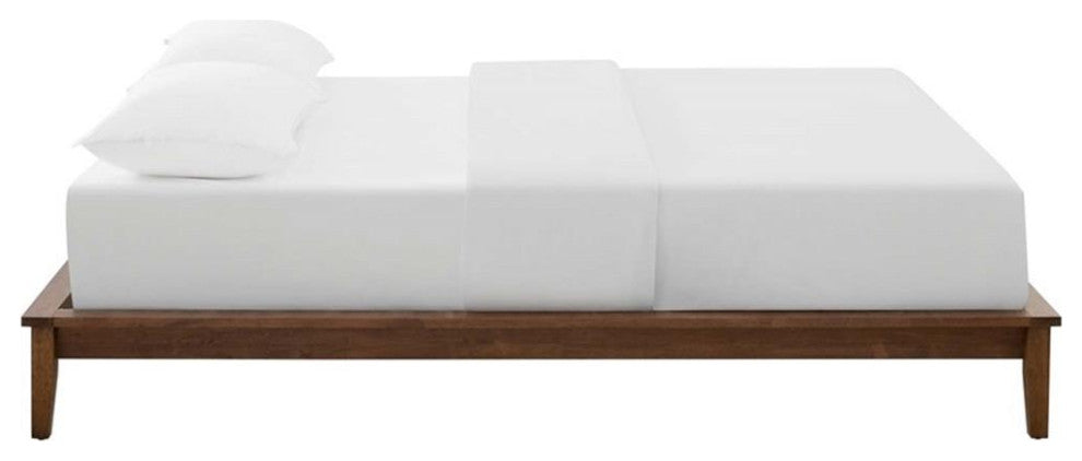 Modway Lodge Full Mates Platform Bed in Walnut